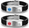 Smileface Personalizzata ID Bracciali per Donna,Silicone Gruppo Musicale Emergenza Uomini Braccialetti,Sport ID per Atleti e Ufficiale ID Braccialetto,su Misura Incidere Testo Braccialetto