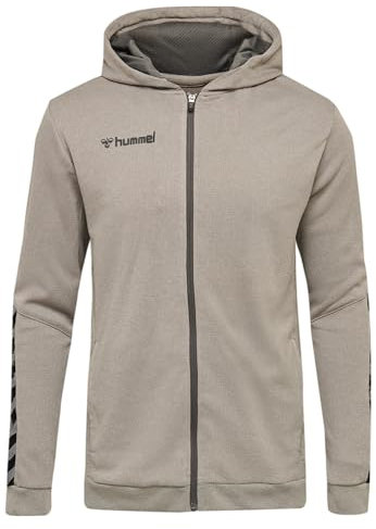 Hummel Jungen Hoodie Hmlauthentic Kids Poly Zip Hoodie, Grey Melange, 128, 204938-2006-128