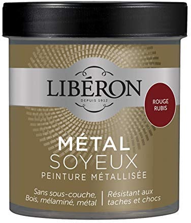 Libéron Peinture décorative Le Métal Soyeux, Rouge rubis, 500 ML