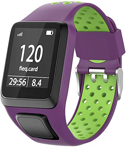 Shieranlee Uhrenarmband kompatibel for Tomtom Watch, Uhrenarmband Silikon Uhrenbänder für Tomtom Runner 2/ Runner 3/ Spark/Golfer 2 Sports GPS Running Smartwatch