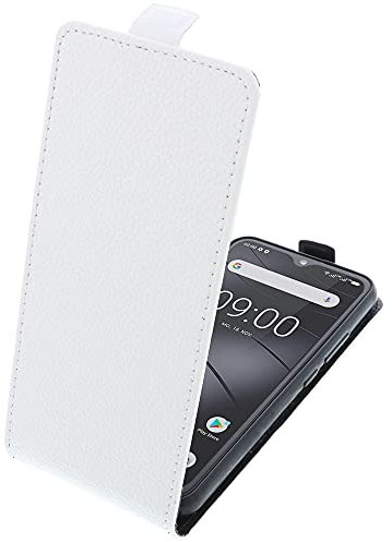 foto-kontor Tasche kompatibel mit Gigaset GS4 / GS4 Senior Smartphone Flipstyle Schutz Hülle weiß