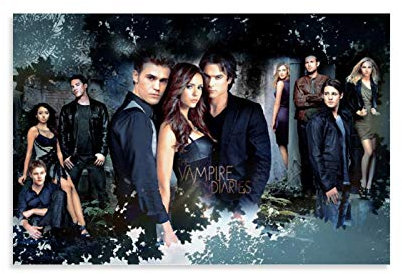 WSDSL Vampire Diaries 24 Vintage Classic Movie TV Film Cool Wall Decor Art Print Poster Canvas Wall Art Bedroom bathroom wall decor Posters 12x18inch(30x45cm)
