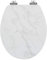 Wirquin 20723478 Abattant wc Diplomat Marbre avec frein de chute et charnières en inox, blanc