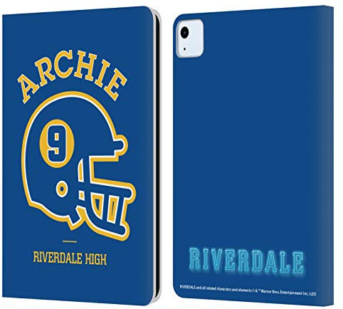 Head Case Designs Licenciado Oficialmente Riverdale Casco de fútbol Archie Arte Gráfico Carcasa de Cuero Tipo Libro Compatible con Apple iPad Air 2020/2022