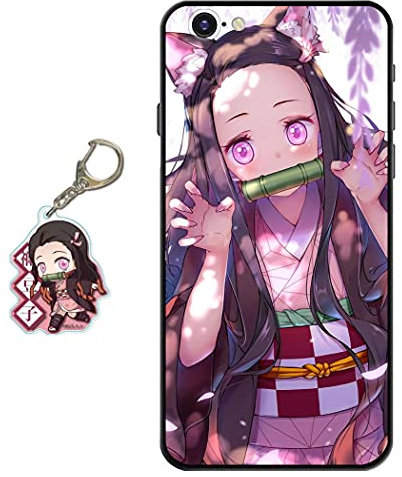 Anime Design Case for iPhone 5S / SE - Soft Silicone TPU Phone Case with Figure Keychain