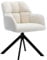 Wahson Sessel Samt Schreibtischstuhl Drehstuhl ohne Rollen Modern Polsterstuhl für Home Office/Schlafzimmer/Wohnzimmer (Lehnstuhl,Weiß)