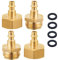 Winterize RV Blowout Adapter 4 Stück, Luftkompressor 1/4 Zoll Schnellverbindungsstecker auf GHT 1,9 cm Gartenschlauch-Wasserhahn-Ausblasadapter für Winterize Sprinklersysteme, Boot, Wohnmobil und