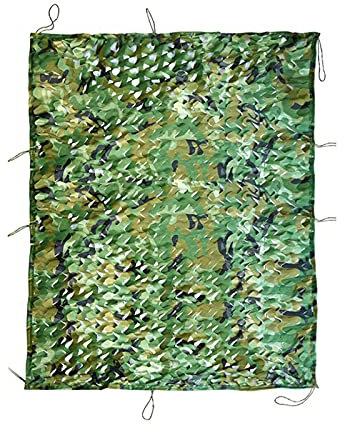 DLLY Tarnnetz, Armee Verstärktes Sonnensegel, 1,5x3m/2x4m/6x7m Sonnenschutz Camouflage Netz, Für Militärische Dekoration, Jagd, Camping, Reißfeste Tarnnetzabdeckung,1.5x2m(4.9 * 6.6ft)