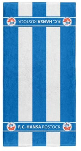 FC Hansa Rostock Handtuch Duschtuch Badetuch Strandtuch Blockstreifen (70 x 180 cm)