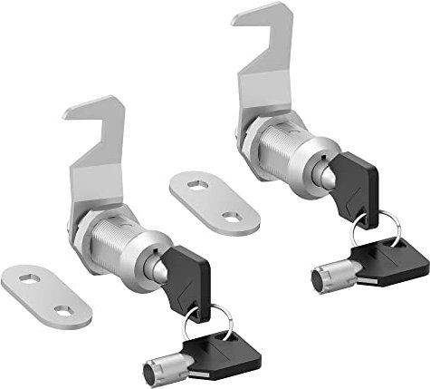 Zinc Alloy RV Cam Locks, Toolbox Replacement, Keyed Alike (2 Pack 1-1/8)