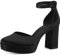 Tamaris Damen 1-1-24406-20 Pump with Strap, Black Satin, 39 EU