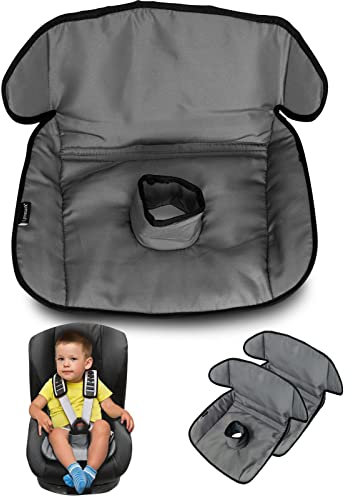 x2 Potty Training Car Seat Protector Cover - Waterproof Soft Piddle Pads for Toddlers and Baby Carseat - Travel-Friendly Universal Machine Washable Liner Mat for Spills, Nappy Leaks, Accidents - Grey
