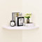 JOLLYMER White Corner Wall Shelf, 20-Inch Pentagon Floating Corner Shelf with Wire Cable Hole for Bedroom, Living Room, Bathroom, Large Display Shelf for Cable Boxes/Games Consoles/TV Accessories