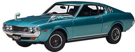 AUTOart kompatibel mit Toyota Celica Liftback 2000 GT RA25 1973 türkis blau metallic Modellauto 1:18
