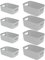 OSTWOLKE 8 Stück Aufbewahrungskorb Kunststoff, Kleine Aufbewahrungsbox Plastik, Kleine Boxen Aufbewahrung, Haushalt Aufbewahrungsboxen Storage Boxes Organizer mit Griff für Regale, Schubladen Grau