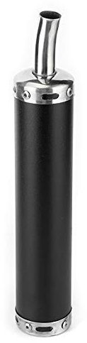 Reduzierstück Auspuff 20, Edelstahl-Auspuffschalldämpfer 20 Mm / 0,8 Zoll Modifizierte Teile für 2-Takt-Motorräder (Schwarz)