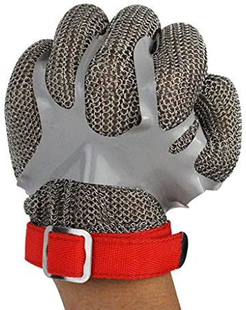 Samnuerly Schnittfeste Handschuhe, Home Kitchen Restaurant Schälen von Austern Kartoffelschneiden Metall Chainmai Handschuhe (Size : 1PCS/XS)