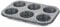 Salter BW07035BRMFOB Megastone Carbon Steel 6 Cup Muffin Pan, Baking Tray, Cake Tin, Non-Stick Coating, PFOA-Free, Oven Safe, Long-Lasting Bakeware, Strong & Durable