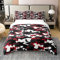 100% Bio Baumwolle Jungen Camo Bettbezug 155x220,Schwarz Rot Weiß Armee Camouflage Bettwäsche Set für Jugend,Abstrakte Kunst Camouflage Design Tröster Abdeckung,Militärstil Bett Set mit1 Kissenbezug