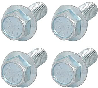 METALLIXITY Brida Hexagonal Cabeza Pernos (3/8-16 X 1 Pulgadas) 4 Uds, Hexágono Derrado Brida Perno Carbon Acero Tornillo - para Casa Construcción Hardware Sujetadores