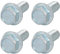 METALLIXITY Brida Hexagonal Cabeza Pernos (3/8-16 X 1 Pulgadas) 4 Uds, Hexágono Derrado Brida Perno Carbon Acero Tornillo - para Casa Construcción Hardware Sujetadores