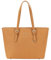 Princely London Shopper Beverly Medium - Stylische Handtasche Damen - Geräumige Shopper-Tasche mit Reißverschluss & Innenfächern - Luggage Braun