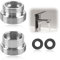 Set da 2 Adattatore per Rubinetto in Metallo, Connettore Filettatura Maschio per Rubinetti da Cucina e Acqua - Adattatori per Rubinetto Femmina - Versatilità 16-22 mm