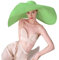 JDYaoYing Sombrero de paja de playa de gran tamaño para mujer, plegable, grande, sombrero de paja con visera, sombrero de paja de ala ancha, verde, 6
