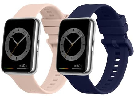 kwmobile Bracelet compatible avec Huawei Watch Fit 2 bracelet - 2x bracelet de rechange en silicone pour fitness tracker