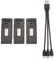 RC Aircraft Lithium Battery, 3pcs Drone Battery Kit with Charging Cable, Large Capacity RC Drone Lithium Battery for E88 E88Pro LSE525 E525Pro Remote Control Aircraft (2600mah)