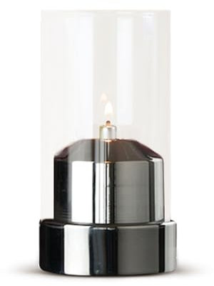 Lumea 1080 Tischlicht Beacon klar | Windlicht inkl. Flüssigwachskerze, Abdeckung, Unterteil und Stabfeuerzeug | Kerzenhalter aus Glas, transparent | Brenndauer 40 Std. | Indoor | Höhe: 15 cm, Ø 8,2 cm