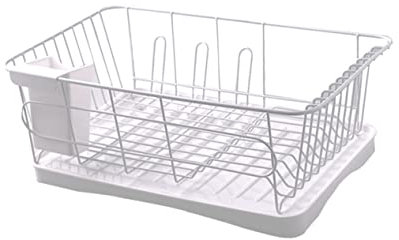 SHOWERORO Bandeja Escurreplatos Estante De Almacenamiento De Cocina Organizador De Cubiertos Desagüe