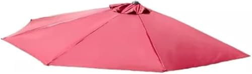 Ersatzbezug Halbrunder Sonnenschirm 2,7 M, Ersatzbezug Für Halbrunden Sonnenschirm Im Garten, Sonnenschirm Ersatzbezug Halbrund Wasserdicht, Für Balkon Garten & Terrasse Sonnenschutz-Wine Red||270cm