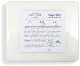 1 kg Seifenbasis zur Seifenherstellung Glycerinseife Rohseife - Weiß (SLS/SLES-Frei)