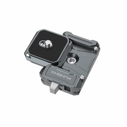 PUKOKO Kit Plaque de dégagement Rapide pour Appareil Photo, avec Plaques Équipées De Vis De 1/4'' 3/8'',Standard Arca Swiss, Compatible avec Les Stabilisateurs de Trépied