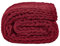 Care Spring Chunky Knit Blanket Throw, Soft Chenille Yarn Knitted Throw Blanket, Thick Cable Knit Blanket Weighted Throw, Large Rope Knot Crochet Throw Blankets for Bed, Sofa,Red,100X100cm