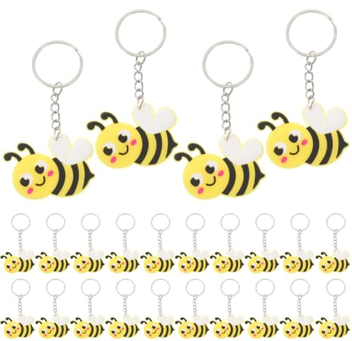 Garneck Bienen Deko Schlüsselanhänger Biene Niedliche Schlüsselanhänger Im Bienen Design Kreative Anhänger Für Taschen Und Rucksäcke Perfekte Dekoration Für Und