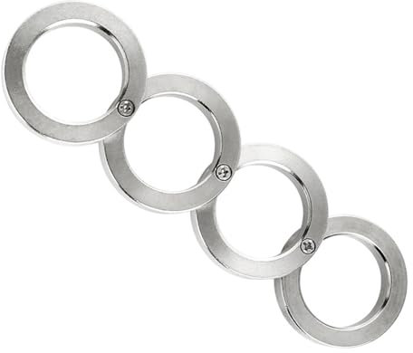 Tragbarer Selbstnotfallring, faltbarer Fensterring Multifunktionsring für den Außenbereich Selbstverteidigungsring für Auto Outdoor Camping (Silver, 12x10cm)