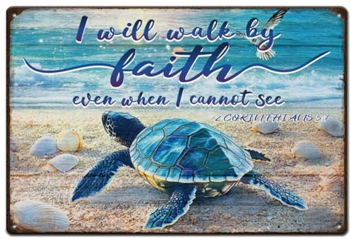 SUPERDANT Blechschild Mit Der Aufschrift Metallschild Grüne Meeresschildkröte Motivierendes Retro Blechschilder Ozean Strand Und Küstenlandschaft Dekor Metallschilder Zuhause Wohnzimmer Schlafzimmer