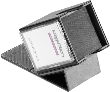 Mage Tech Adventurer [Hero] Caja de mazo modular - para 99 cartas con doble funda - Incluye soporte Avatar - Ultrarresistente, expandible - MTG Commander/EDH y más - Negro/Gris