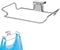 Hanging Trash Bag Holder, Stainless Steel Garbage Bag Hanger for Kitchen Cupboard, Over Door Rubbish Bag Holder, Practical Under Counter Waste Bin Organizer for Cabinets and Inside Cupboard Storage