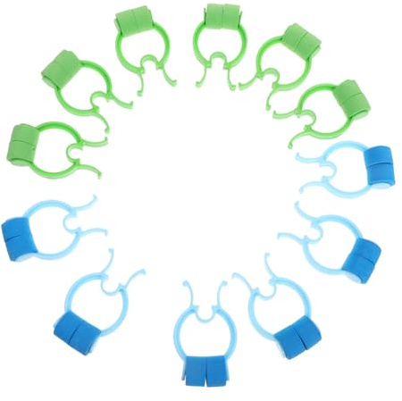 BESTYASH Pinzas Nasales para Entrenamiento Respiratorio y Detención de Hemorragias, Tamaño Pequeño, Plástico Resistente, Color Azul y Verde, Pack de 12 Unidades, Uso Doméstico y Deportivo,