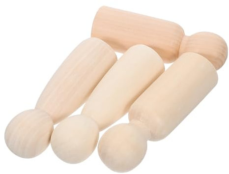 Angoily 4stücke Holzsteckpuppen Unvollendete Holzfiguren Diy Holzsteckfiguren Für Junge Mädchen Leere Holzsteckpuppen Bastelmaterial Aus Holz