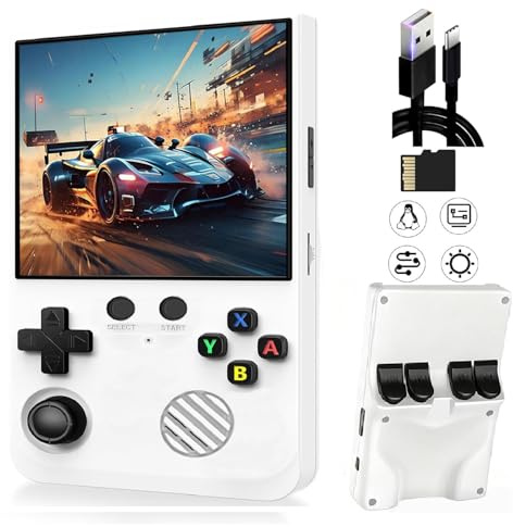 2025 Retro Konsole Handheld Spielkonsole,GB350 Portable Handheld Video Games mit 21.000+ Klassischen Spielen, 3,5-Zoll-IPS-Bildschirm, Tragbarer Videospielkonsole Retro Handheld Konsole (MAX TOP+)