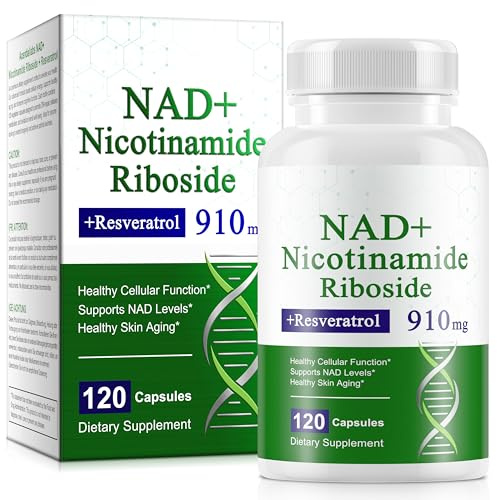 Liposomale NAD+ Kapseln 910 mg – Mit Resveratrol & Quercetin, Hoch bioverfügbarer NAD Booster für Energie, Haut & Vitalität – 120 Softgels, Vegan, Hohe Absorption