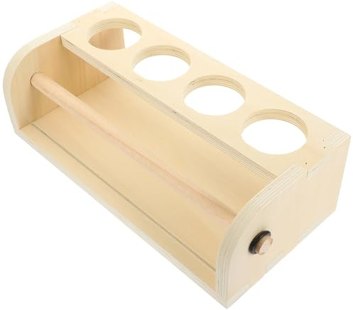 YARNOW Holz Papierrollenspender mit Integriertem Stiftehalter und Aufbewahrung für Malpapierrollen für Zeichnen und Basteln im Kinderzimmer