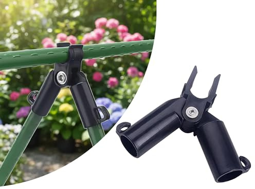 STREND PRO Pflanzenstab Gelenkverbinder Ø 16 mm - 6er Set | Kunststoff-Kupplung für Gartenstäbe & Rankhilfen | Stabilisator für Tomatenstützen & Kletterpflanzen | Verbinder-Clips für Rankstäbe | Grün