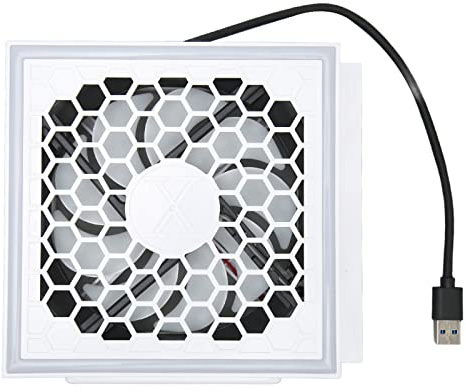 SUNGOOYUE Series S-Kühlerlüfter, Effiziente Kühlung mit Seitlich Aufgehängter Rückenlehne und 7 Farblichtmodi, USB 3.0-Ladeanschluss, mit Memory-Funktions-Lichtleiste, für Series S-Konsole