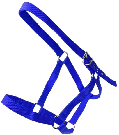 Krmoau Knitted Halter for Adjustable Equestrian and Leading Harness | Riding harness suitable for farm, pasture, cows, goats, sheep, lambs, calves and other livestock