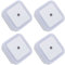 Conjunto de la luz de la noche del LED de 4, FLYING_WE 0.5W Lámpara ligera de la noche del LED del enchufe con el sensor del anochecer al amanecer, Ideal para Dormitorio, Baño, Pasillo, Escalera.